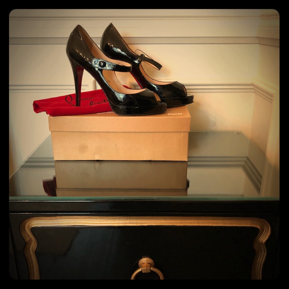 Christian Louboutin Iowa Zeppa Black 39/7.5